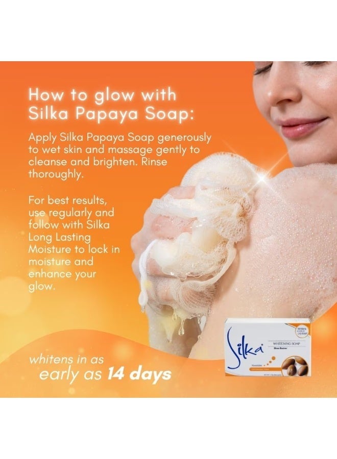 Silka 3 Piece Whitening Soap Shea Butter 135gm - Image 5